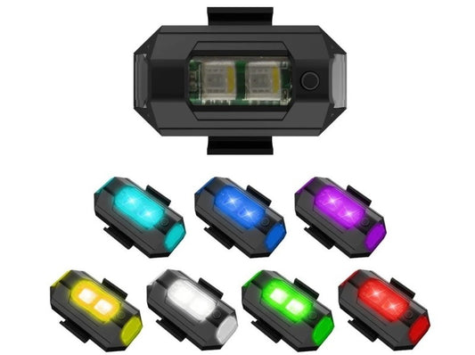 7 Colors LED Strobe Lights & USB Charging